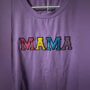 Purple 'MAMA' Graphic T-Shirt